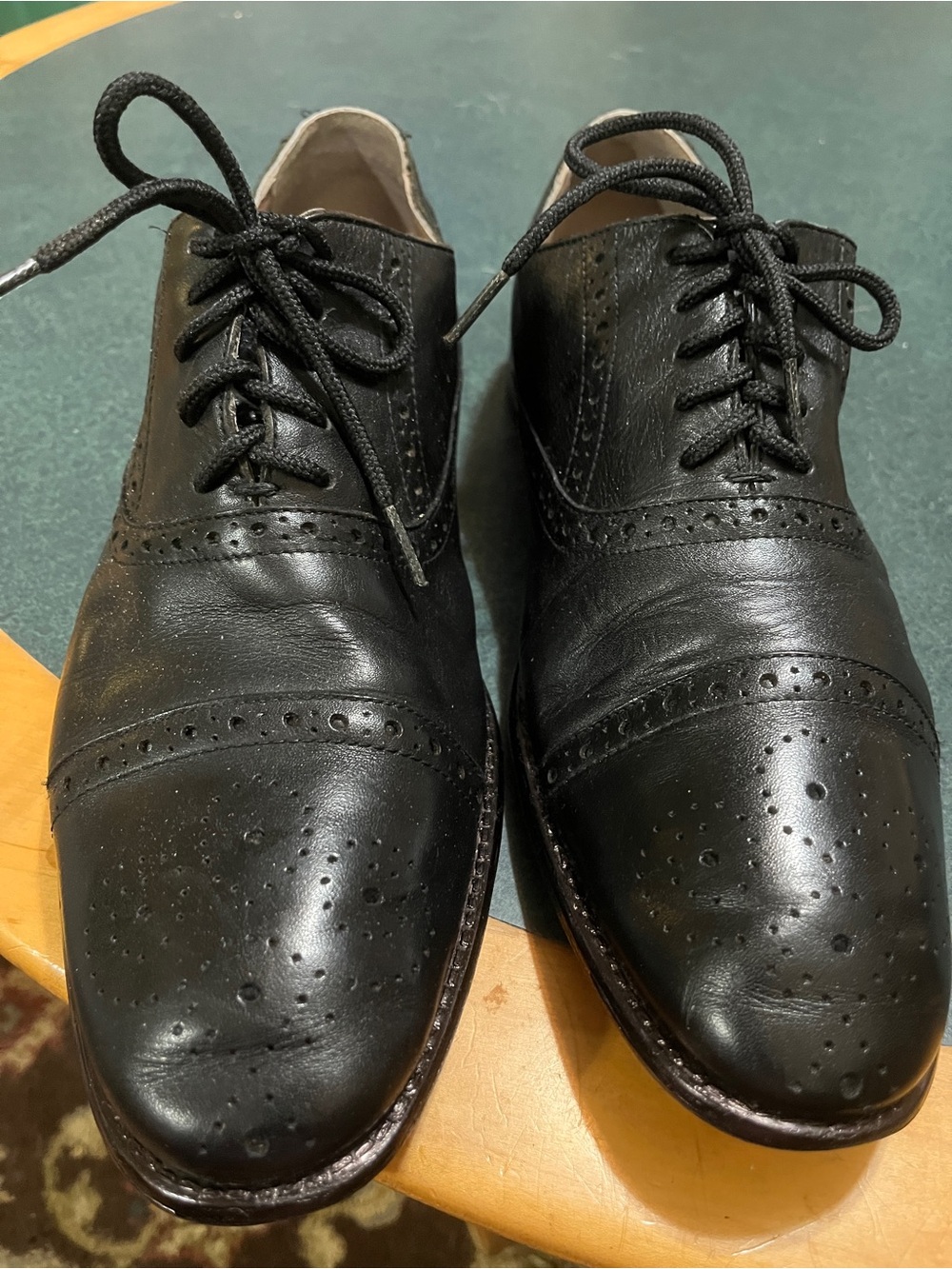 Gordon Rush Classic Black Men's Brogue Oxford Shoes 10M